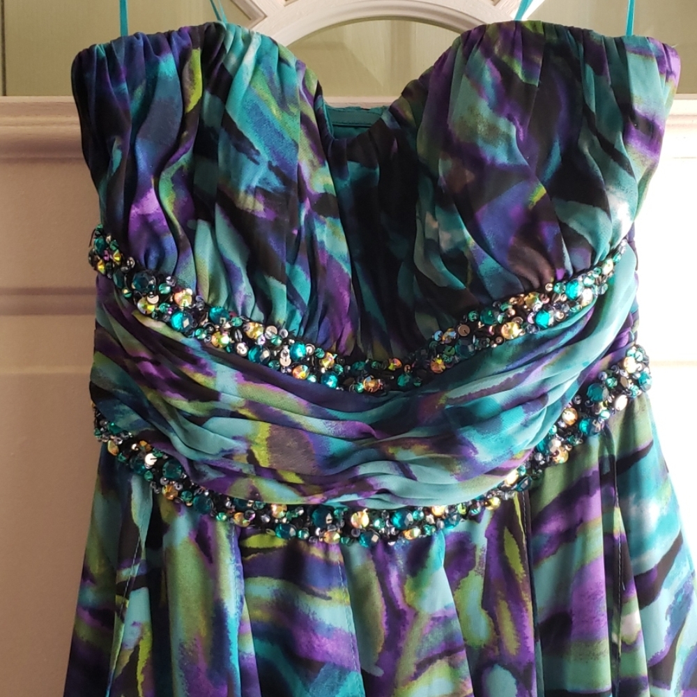 Multi colored mini dress